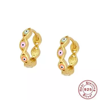 Самые продаваемые серьги из стерлингового серебра S925 с эмалью в виде капли масла демона, серьги, серьги 925 Silver золотой