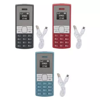 Самый маленький мобильный телефон GSM 2G Bluetooth слот для двух SIM-карт Health Radiation Band 2G разблокированный Tiny Mob Blue