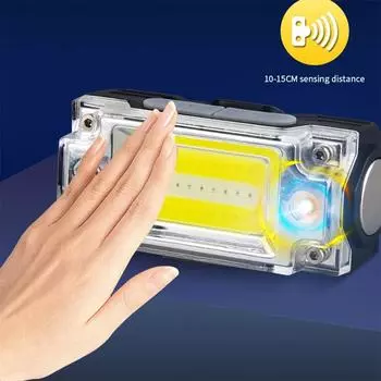 Самый мощный светодиодный налобный фонарь, перезаряжаемый через USB, уличный водонепроницаемый налобный фонарь, ИК-датчик движения, налобный фонарь с батареей