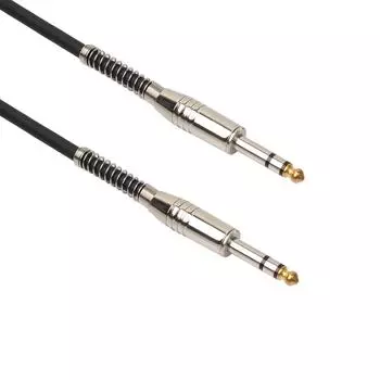 Самый продаваемый стереоаудиокабель 6,35 мм: 1/4 Male-Male для микшеров и электрогитар 1 meter чёрный