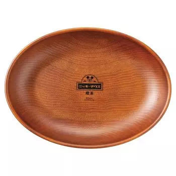 San Art Disney Mickey Mouse Wood Grain 25 x 19 Perfect for Made in SAN4123 Plate, Oval, Approx. cm, Cafes, Japan,