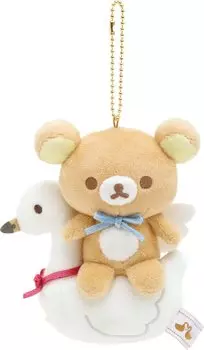 San-X Rilakkuma [Лебедь и Золотой Цветок] Подвесная плюшевая игрушка Rilakkuma и Лебедь MF86501