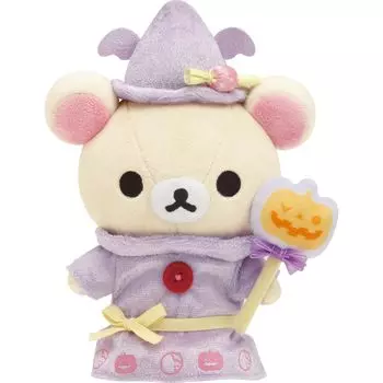 San-X Rilakkuma [Волшебная тыква на Хэллоуин] Плюшевая игрушка Корилаккума (Озорной волшебник) МО15301