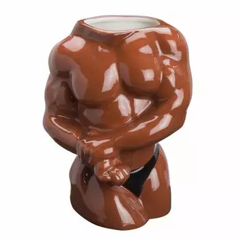 SANART Funny Tableware Парный стакан Muscle 300 мл SAN2664 Mukimuki Wild коричневый