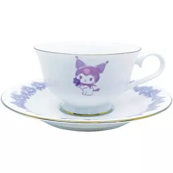 Sanart Sanrio Cup Saucer Kuromi Cup Saucer 195ml Разные товары Товары Sanrio Gift Present Сделано в Японии (САНРИО) & Приблизительно. SAN4219-1