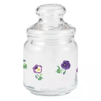 Sanart Sanrio Kuromi Glass Canister Storage Container 500ml Miscellaneous Goods Sanrio Goods Gift Present Made in Japan (SANRIO) Approx. SAN4218-4
