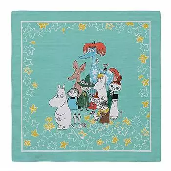 Sanbi Moomin Furoshiki All Star Mint 50 см Ширина Салфетка для обеда Упаковка для обеда Сделано в Японии Furoshiki Furoshiki Товары с изображением Муми-троллей