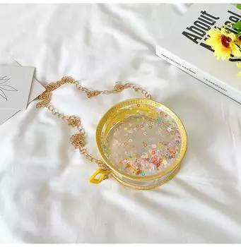 Sand Children Flowing Sequins Transparent Single Shoulder Chain Bag Shoulder