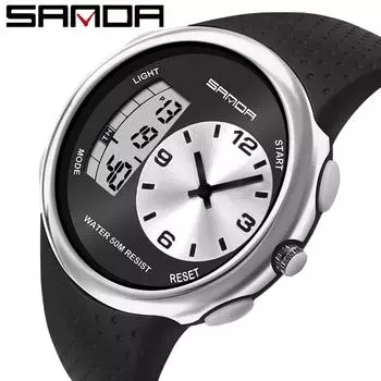 SANDA мужские водонепроницаемые студенческие часы модные многофункциональные светящиеся индивидуальные электронные часы для занятий спортом на открытом воздухе