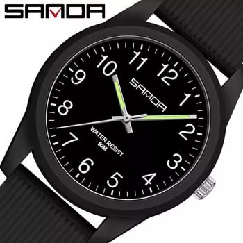 SANDA Новая пара с календарем Свежие модные часы для отдыха на природе Креативные мужские и женские часы для молодых студентов