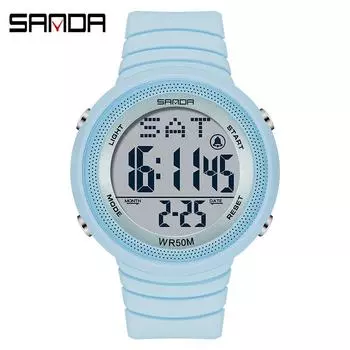 SANDA Новые электронные часы Простые индивидуальные светящиеся мужские и женские наручные часы Многофункциональные мужские и женские часы для занятий спортом на открытом воздухе