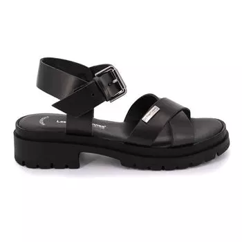 Sandale en cuir tiha noir Femme LES TROPEZIENNES PAR M.BELARBI 36 чёрный