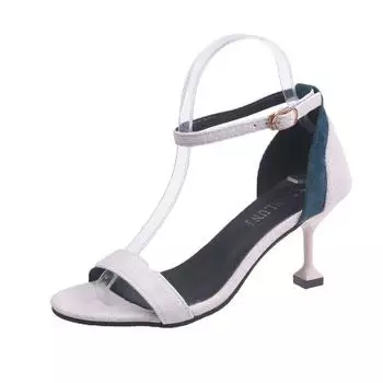 sandalen женские модные милые высококачественные босоножки на высоком каблуке женские милые весенние и летние босоножки 34 абрикосовый