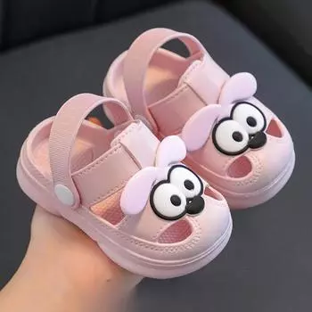 Sandalias Kid Slippers Bear Soft Sole Kids Shoes for Girls Kid Eva Sandals Breathable Summer Beach Shoes for Boy Sandalias De Mujer 18-19insole12cm зелёный