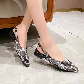 Sandalias Mujer, летние пикантные босоножки на низком каблуке с острым носком, женская обувь на квадратном каблуке, только профессиональная обувь, женские сандалии 38 чёрный