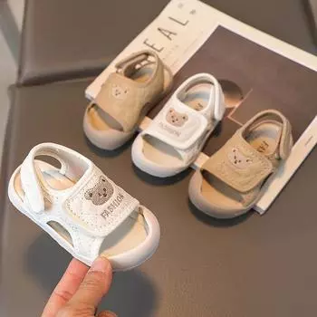 SandaliasCartoon Child Sandals Summer Baby Walking Shoes Soft Sole Boy Sandals Garden Shoes Cute Girl Shoes Baby Shoe Bebe Fille 16-insole12.5cm коричневый