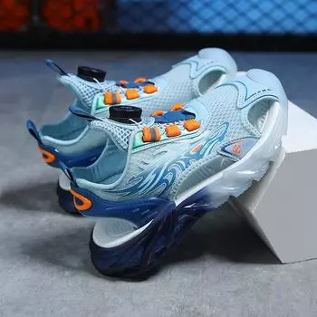 Сандалии baotou для мальчиков. Летняя новая обувь для плавания. Детская пляжная обувь на мягкой подошве для мальчиков. Size28 ,Foot Length17.5cm синий