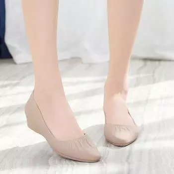 Сандалии Baotou с неглубоким носком, женская летняя верхняя одежда, одинарные туфли на танкетке, модные пляжные туфли на среднем каблуке, нескользящие, для отдыха 36 чёрный