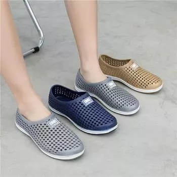 Сандалии Baotou с противоскользящей подошвой для мужчин и женщин 2024 года: Летняя обувь для пляжа и дрифта 40 серый