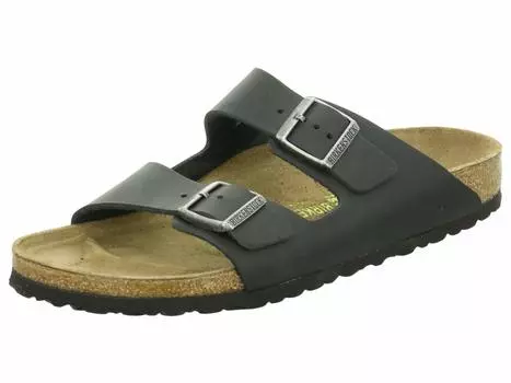 Сандалии Birkenstock Arizona из вощеной кожи US черные мужские, размер 6.5, цвет