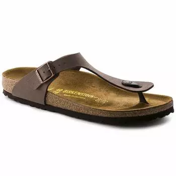 Сандалии Birkenstock Gizeh цвета мокко, обычной ширины, размер 37, Birko-Flor - Birko-Flor нубук, - (24 см)