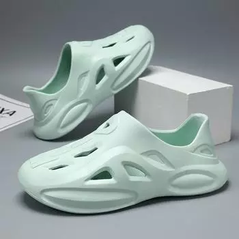 Сандалии Coconut Hole: Обувь из ЭВА на толстой подошве для мужчин и женщин, идеально подходящая для пляжного отдыха и активного отдыха. 40-41 серый