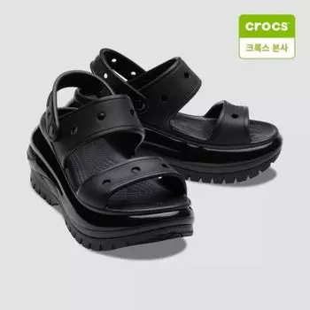 Сандалии Crocs Galleria Crocs Headquarters Mega Crush, черные 207989 001 001 black/M4W6