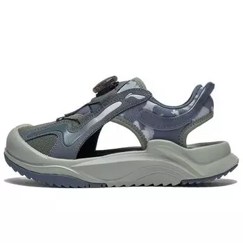 Сандалии детские Li Ning Youth Cyber Fluid Comfortable Shock Absorbing Rebound Sandals Серо-зеленые YKUT004-1 37
