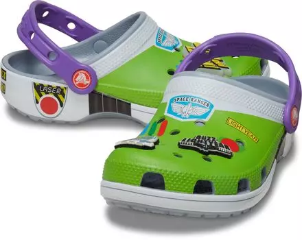 Сандалии детские размер Toy Story Buzz Lightyear Classic Clog Kids Blue Gray см [Crocs] 17.5