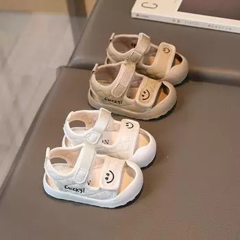 Сандалии для девочек и мальчиков Пляжные сандалии для первых шагов Модная спортивная обувь Летние кроссовки 16 коричневый