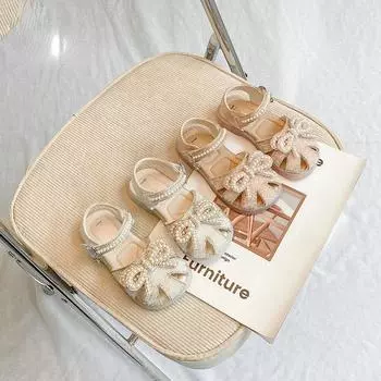 Сандалии для девочек, лето 2023, детские сандалии, обувь принцессы, пляжная обувь 23