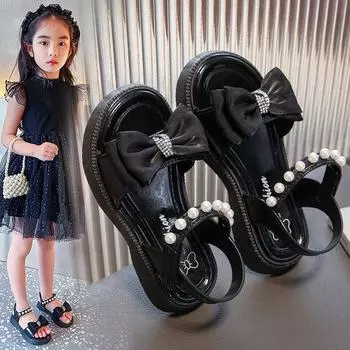 Сандалии для девочек, новые летние детские туфли принцессы, обувь для маленьких девочек 25 розовый