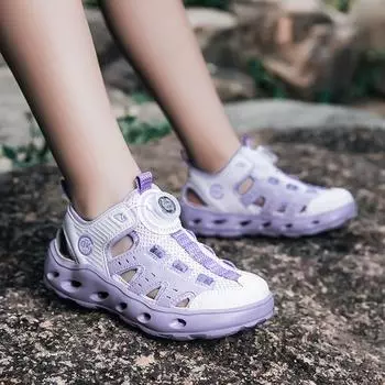 Сандалии для девочек, пляжная обувь, подходит для плавания, фитнеса и серфинга. Size 31,Foot Length:19cm розовый