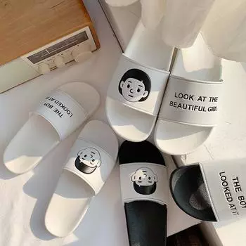 Сандалии для дома, тапочки, модные новые плоские тапочки, женские летние шлепанцы, летние пляжные 36