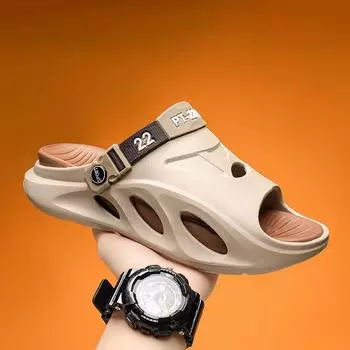 Сандалии для иностранных товаров, мужские легкие и дышащие пляжные туфли, мужские односложные шлепанцы с мягкой подошвой, повседневные шлепанцы для вождения, мужские приливы 40