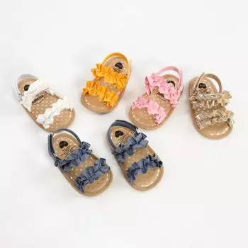 Сандалии для маленьких девочек, нескользящая прогулочная обувь 12-18/L