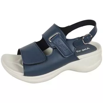 Сандалии для медсестры, толстые, нет, красивые, сделаны в SMS055 RW1001, темно-синие, M [Regetta], сандалии, подошвы, шины, ноги, Япония, женские (Эквивалент 3E)