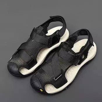 Сандалии для мужчин летние новейшие сандалии мужские уличные классические пляжные повседневные туфли Baotou Holiday Large 47 Zapatos Hombre 45 чёрный