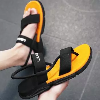 Сандалии для мужчин летом, нескользящие и износостойкие, мужские сандалии для отдыха на открытом воздухе, мужские сандалии, обувь для пляжа на открытом воздухе 45 красный