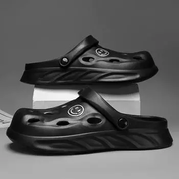 Сандалии для мужчин на открытом воздухе, летние сандалии, нескользящие, новые, женские, сабо, садовая обувь из ЭВА, подходящие для пляжа, плоские мужские тапочки 36-37 бежевый