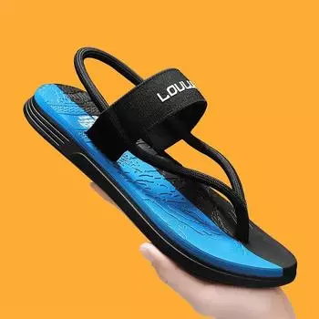 Сандалии для мужчин, нескользящие летние тапочки для ношения на открытом воздухе, легкая пляжная обувь на толстой подошве для мужчин 45
