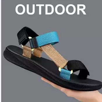 Сандалии для отдыха на природе, мужские, стельки для йоги, поддержка свода стопы, гладиаторские тапочки с открытым носком, противоскользящие, прочные, плоские, мужские 45