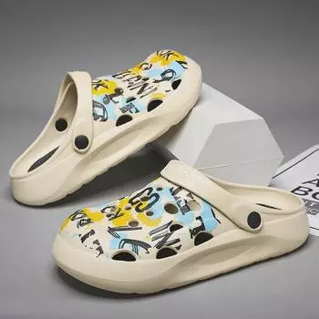 Сандалии для сада с закрытым носком и толстой подошвой Graffiti для родителей и детей 38-39 бежевый