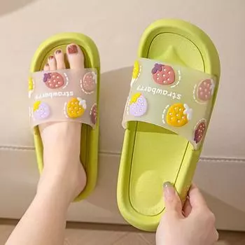 Сандалии для ванной комнаты, тапочки для спальни для женщин 2024 года, аниме, мужские и женские тапочки, летние, милые, прозрачные, кавайные, распродажа 36