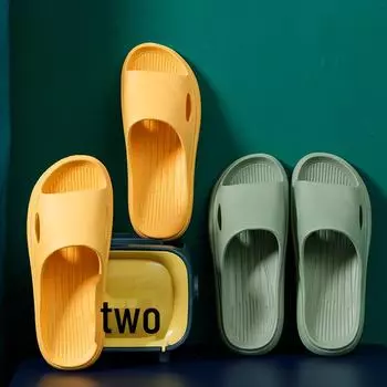 Сандалии для ванной комнаты унисекс летние мягкие EVA с толстой подошвой и нескользящей отделкой 44-45