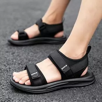 Сандалии для вождения мужские нескользящие летние мужские 2025 новый тренд спортивные пары корейская версия однословных пляжных сандалий мужские 38