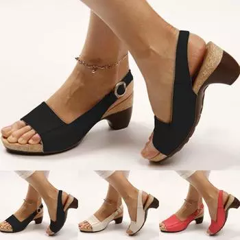 Сандалии для женщин. Удобные сандалии с ремешками на низком массивном каблуке. Повседневная обувь с открытым носком и ажурными ремешками. 40 белый