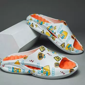 Сандалии EVA, ультралегкий табурет, мужская летняя пляжная обувь, домашняя нескользящая, тянущаяся обувь для массажа на открытом воздухе, женские тапочки на песке 36/37 белый