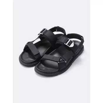 Сандалии Gu By Uniqlo с металлической пряжкой 09 BLACK/29.0cm