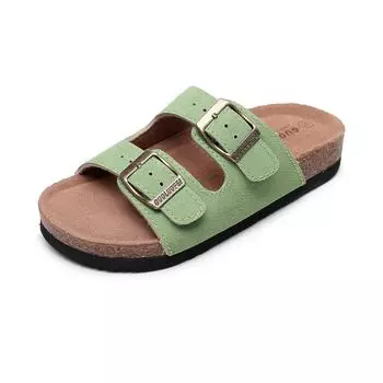 Сандалии guoluofei кожаные оригинальные пробковые тапочки пляжные шлепанцы тапочки с двумя ремешками 39